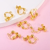 Brass Screw On Clip-on Earring Findings X-KK-L164-01G-5