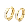 Brass Micro Pave Clear Cubic Zirconia Hoop Earrings EJEW-K276-11G-02-4