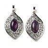 Natural Amethyst Pendants G-Q158-02E-1