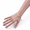 Infinity 201 Stainless Steel Link Bracelets BJEW-JB05288-03-5