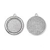 Vintage Tibetan Style Alloy Pendant Cabochon Bezel Settings TIBEP-O006-19AS-2