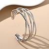 Electrophoresis Iron Cuff Bangles BJEW-M057-07P-1