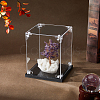 Acrylic Minifigures Display Cases with Black Base ODIS-WH0079-068A-4