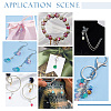 100Pcs 10 Color Crackle Glass Charms PALLOY-AB00224-6