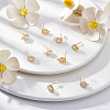 10Pcs Brass Clear Cubic Zirconia Stud Earring Findings KK-BC0008-76-4