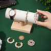 T-Shaped Bar Velvet Bracelet Display Stands with Wooden Base AJEW-WH0471-127B-3