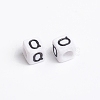 Acrylic Horizontal Hole Letter Beads PL37C9308-Q-3