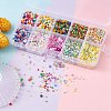 100G 10 Style Opaque & Transparent & Metallic Colours & Silver Lined & Frosted Glass Seed Beads SEED-YW0002-43-5