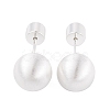 Round Ball Drawbench Brass Ear False Plugs for Women EJEW-G391-24D-S-2
