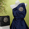 2Pcs Alloy Glass Rhinestone Cabochons FIND-FG0004-83S-4