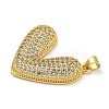 Rack Plating Brass Micro Pave Cubic Zirconia Pendants KK-I718-19E-G-2