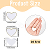 20 Boxs Sublimation Blank Brooch Pins FIND-SP0004-09C-2