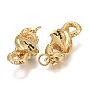 Brass Micro Pave Black Cubic Zirconia Pendants KK-F821-39-3
