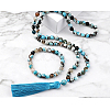 Natural Agate Round Beaded Pendant Necklaces & Bracelets Sets FS-WG9D102-16-1