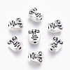 Tibetan Style Alloy Human Face Beads LS-TIBEP-GC184-AS-NR-1