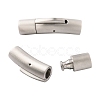 Tarnish Resistant Matte Column 304 Stainless Steel Bayonet Clasps STAS-N014-31-5mm-A-1