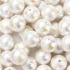 UV Plating Textured Transparent Acrylic Beads AC-CBAC6DF-02-1