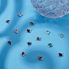 14Pcs 7 Colors Glass Connector Charms KK-GO0001-26-4