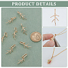 Brass Pendant Bails KK-BC0014-25G-4