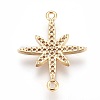Brass Micro Pave Cubic Zirconia Links X-ZIRC-F088-003G-2