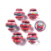 Transparent Glass Enamel Beads GLAA-G084-01D-3