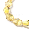Transparent Electroplate Glass Beads Strands EGLA-F159-HP02-3
