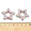 Star Shape Polymer Clay Rhinestone Beads CLAY-NH0001-06G-3