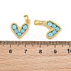Brass Micro Pave Sky Blue Cubic Zirconia Charms CU-CBAA571-07G-3