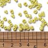 6/0 Opaque Colors Lustered Round Glass Seed Beads X-SEED-A012-4mm-122-3