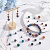 40Pcs 4 Sizes Natural Tiger Eye Beads G-AR0005-07-4