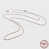 925 Sterling Silver Box Chain Necklaces STER-F039-45cm-13RG-3