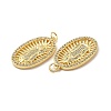 Brass Micro Pave Cubic Zirconia Pendants KK-E068-VB095-3