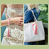 Silicone Beaded Wristlet Keychain HJEW-TAC0136-7