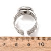 Woven Bezel 304 Stainless Steel Cuff Ring Components SA-CBAD8FA-01P-03-3
