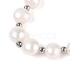 Adjustable Natural Pearl with Brass Chain Slider Bracelets for Women Girl BJEW-T022-16A-3