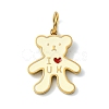 304 Stainless Steel Enamel Pendants STAS-A145-01L-G-1