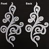8 Pairs Ethnic Style Flower Pattern Computerized Embroidery Appliques PATC-GF0001-84A-7