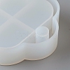 DIY 4 Compartments Flower Layered Rotating Storage Box AJEW-D046-02A-3