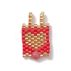 Glass Seed Beaded Pendants PALLOY-MZ00227-02-2