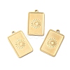 Ion Plating(IP) 316L Surgical Stainless Steel Pendants STAS-H213-47G-3