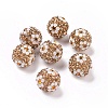 Polymer Clay Rhinestone Beads RB-L029-03-2
