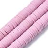 Flat Round Handmade Polymer Clay Beads CLAY-R067-12mm-26-1