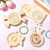 4Pcs 4 Styles Wooden Bracelet Display Trays BDIS-CJ0001-01-6