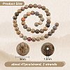 2 Strands Round Natural Dendritic Jasper Beads Strands G-OC0004-31-2