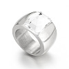 304 Stainless Steel & Glass Finger Rings FS-WGBA2F3-64-1