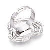 Adjustable Nuggets 304 Stainless Steel Ring Components STAS-T066-75P-3