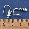 Brass Pave Clear Cubic Zirconia Earring Hooks KK-R149-20S-3