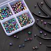 4 Strands 2 Sizes Electroplate Non-magnetic Synthetic Hematite Beads Strands G-LS0001-70-5