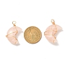 Natural Rose Quartz Pendants PALLOY-JF00931-02-3