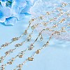 Clear Cubic Zirconia Heart Charm Tassel Chains JX604A-4